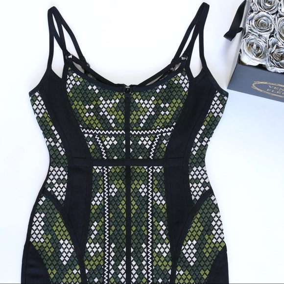 Herve Leger Camouflage Sleeveless Bandage Dress - Picture 7 of 10
